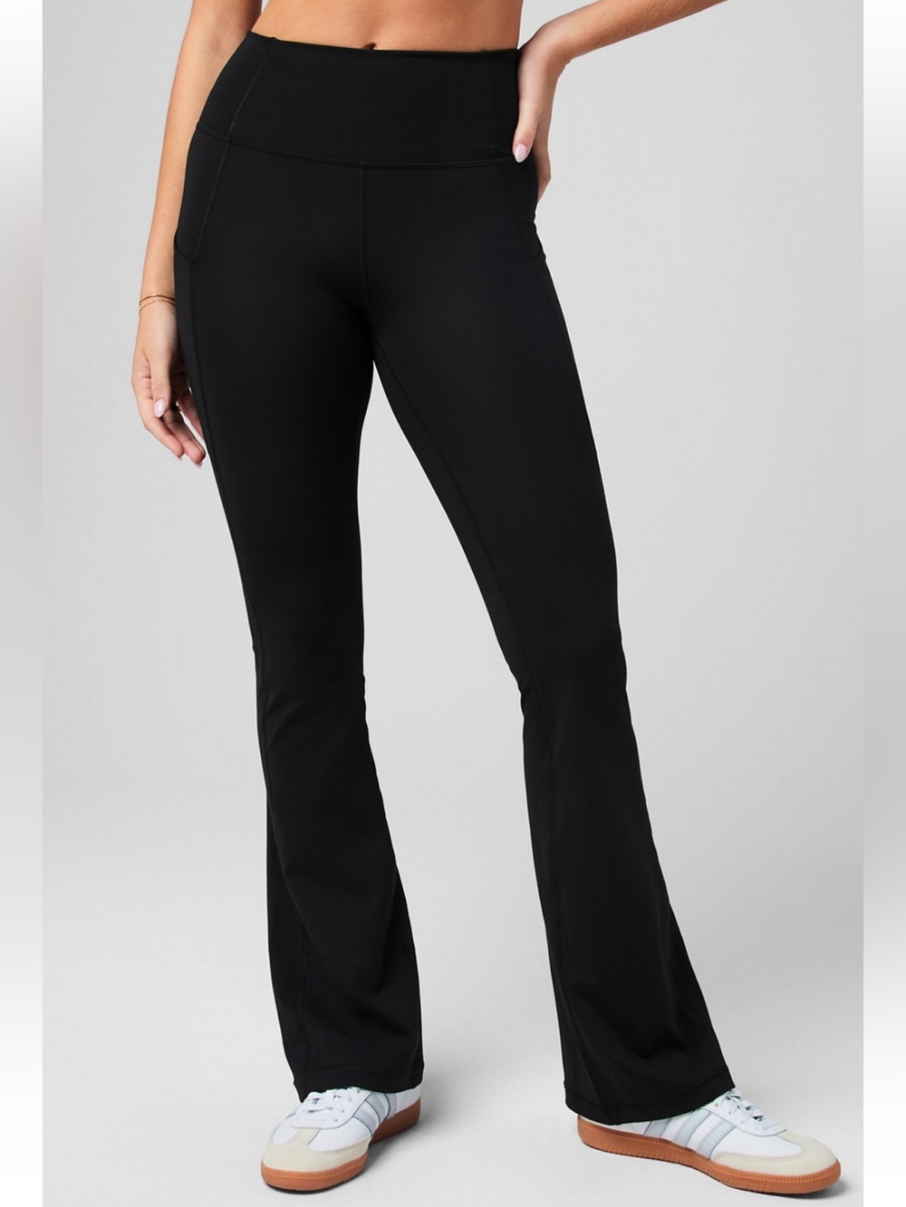Fabletics High-Rise Black Flare Pants